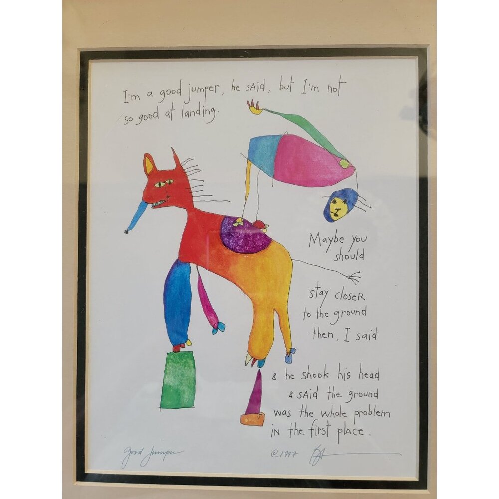 Framed Brian Andreas "Good Jumper" Print - Picture 3 of 4